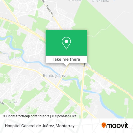 Hospital General de Juárez map