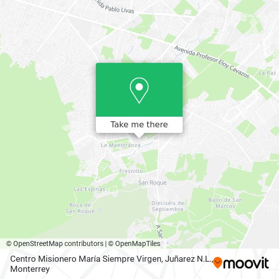 Centro  Misionero María Siempre Virgen, Juñarez N.L. map