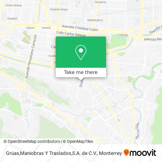 Mapa de Grúas,Maniobras Y Traslados,S.A. de C.V.