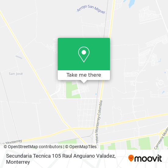 Secundaria Tecnica 105 Raul Anguiano Valadez map