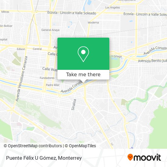 Puente Félix U Gómez map