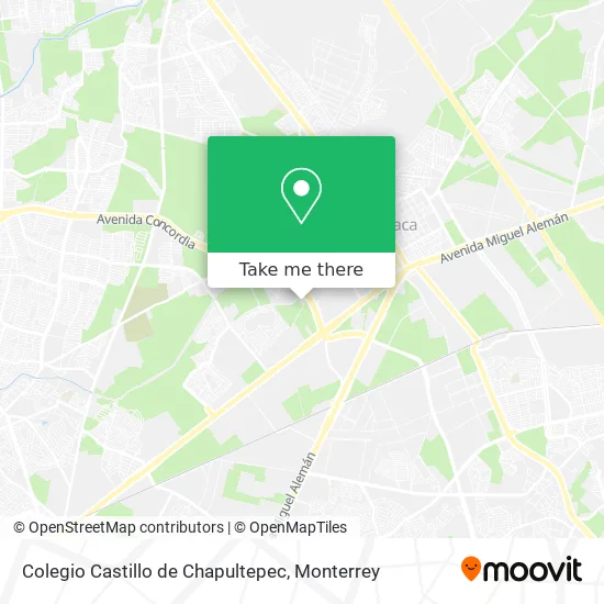 Colegio Castillo de Chapultepec map