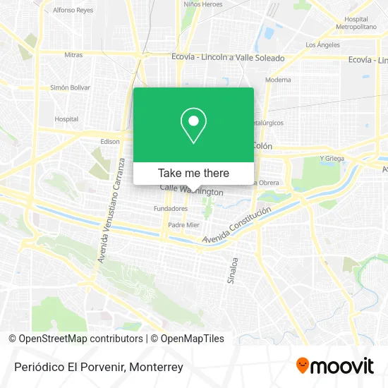 Periódico El Porvenir map