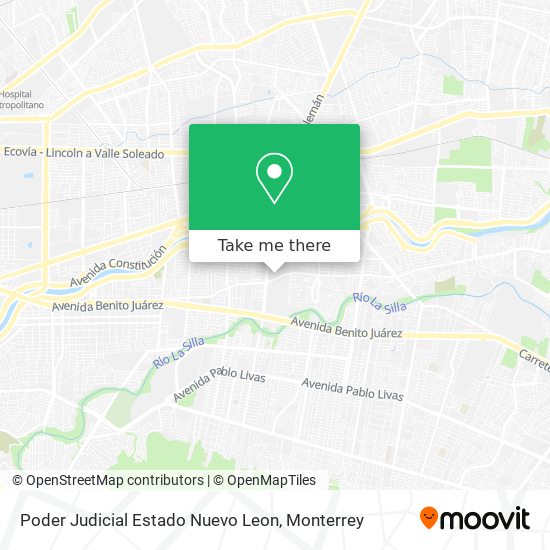 Poder Judicial Estado Nuevo Leon map