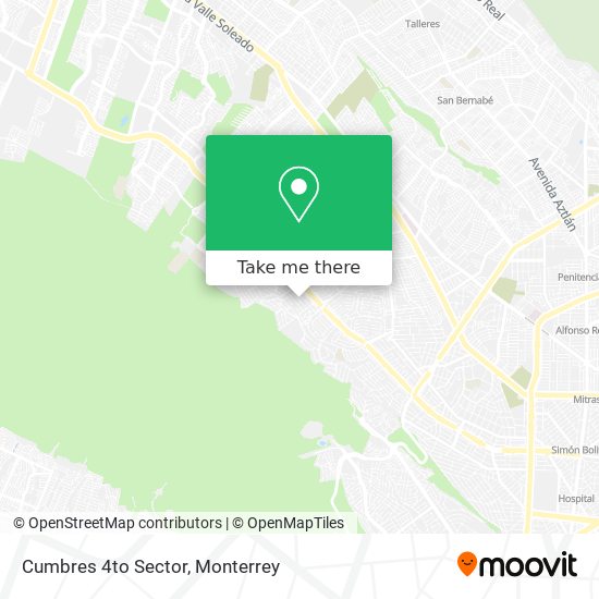 Mapa de Cumbres 4to Sector