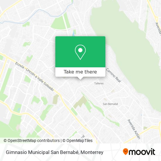 Mapa de Gimnasio Municipal San Bernabé