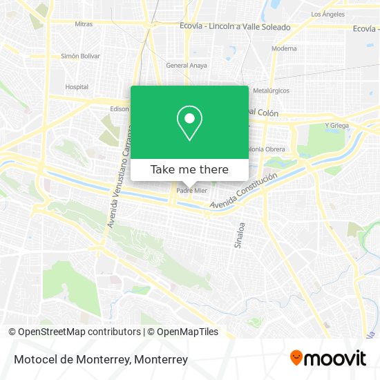 Mapa de Motocel de Monterrey