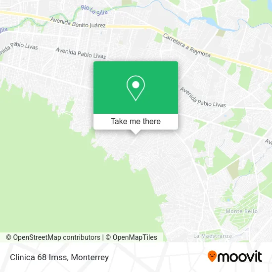 Clinica 68 Imss map