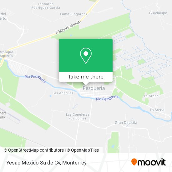 Yesac México Sa de Cv map