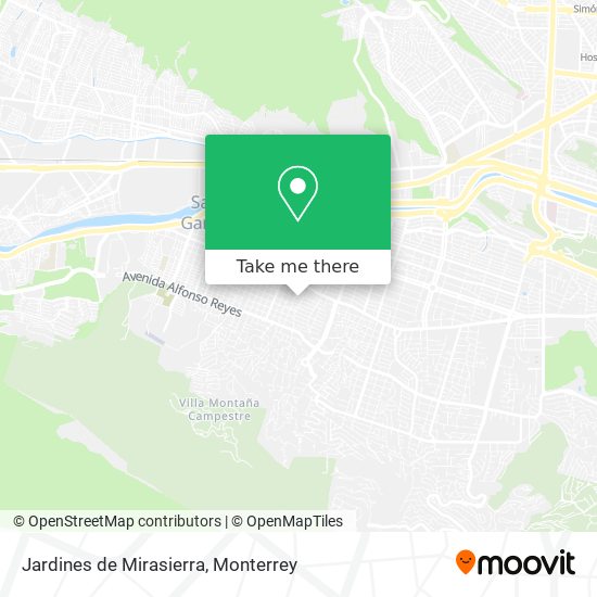 Jardines de Mirasierra map