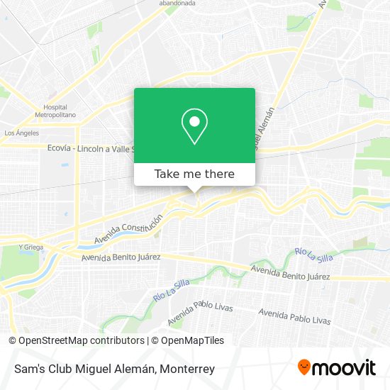 How to get to Sam's Club Miguel Alemán in Guadalupe by Bus or Metrorrey?