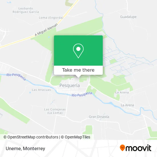 Mapa de Uneme