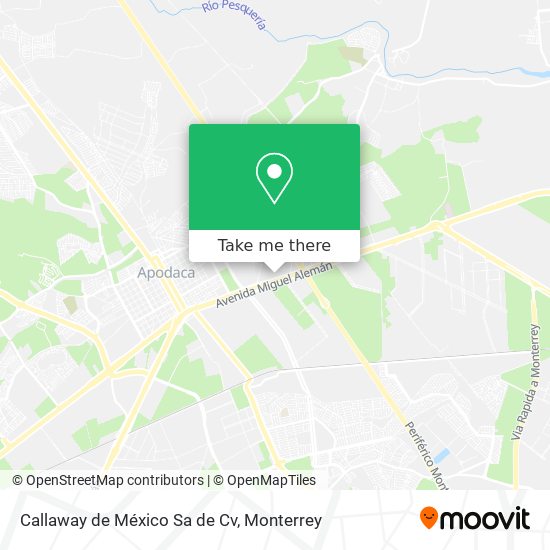Mapa de Callaway de México Sa de Cv