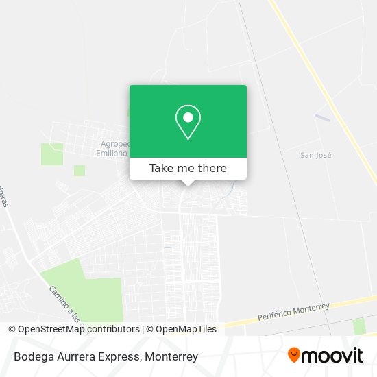 Bodega Aurrera Express map
