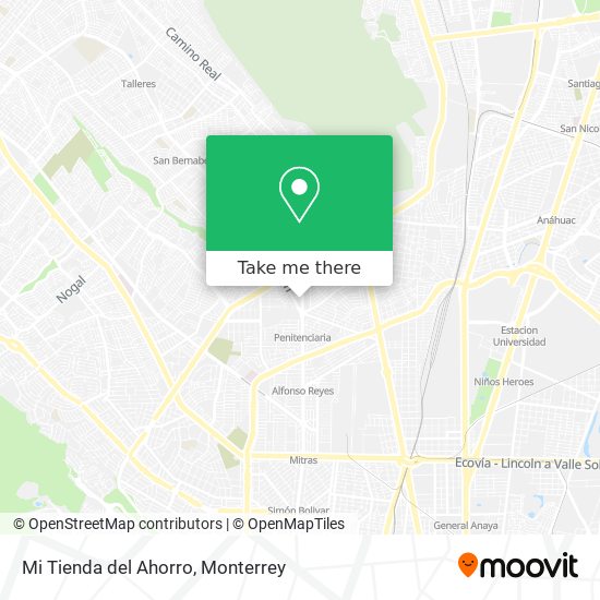 Mapa de Mi Tienda del Ahorro