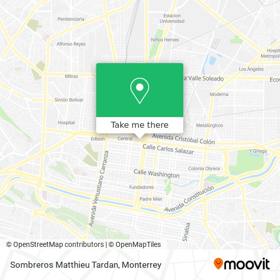 Sombreros Matthieu Tardan map