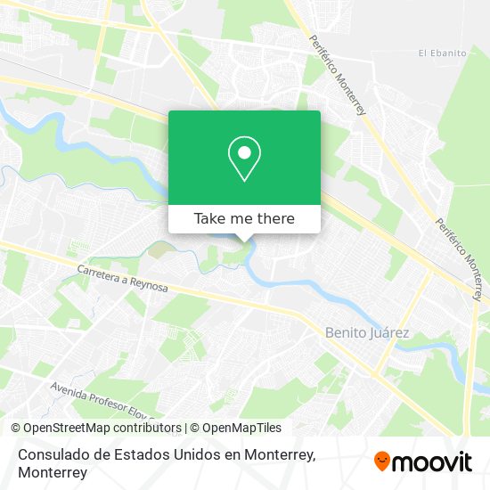 Consulado de Estados Unidos en Monterrey map