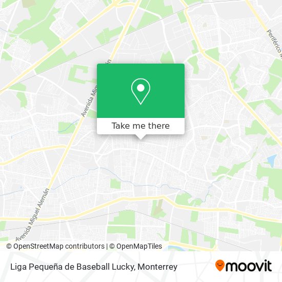 Liga Pequeña de Baseball Lucky map