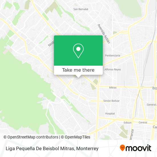 Liga Pequeña De Beisbol Mitras map