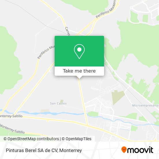 Pinturas Berel SA de CV map