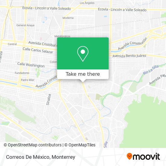 Correos De México map