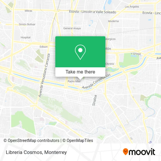 Mapa de Libreria Cosmos