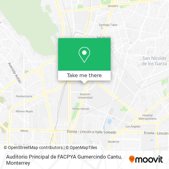 Auditorio Principal de FACPYA  Gumercindo Cantu map