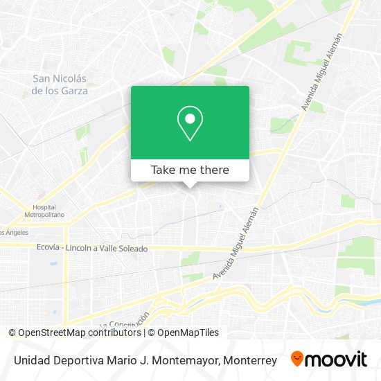 Mapa de Unidad Deportiva Mario J. Montemayor