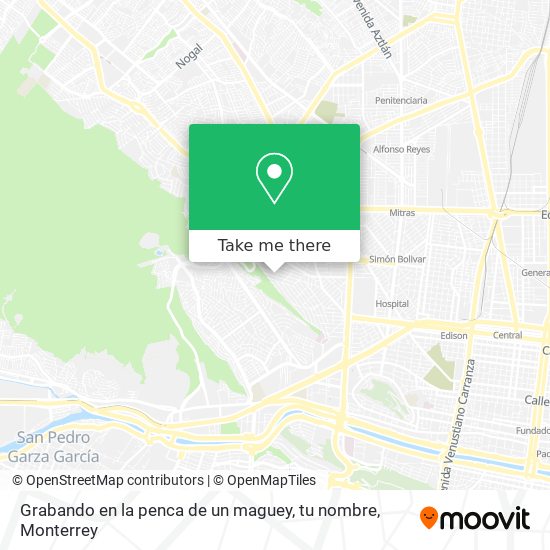 Grabando en la penca de un maguey, tu nombre map