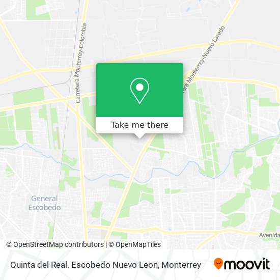 Quinta del Real. Escobedo Nuevo Leon map
