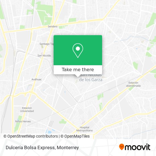 Mapa de Dulcería Bolsa Express