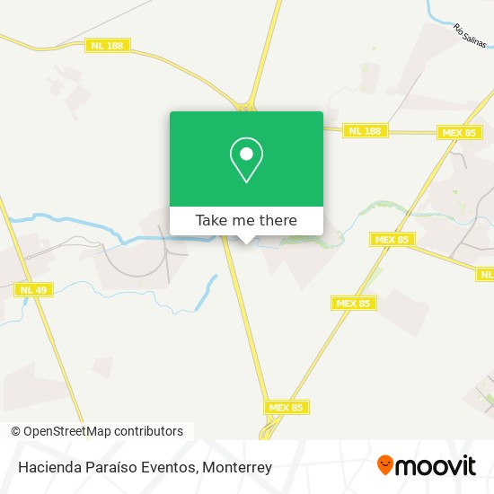 Hacienda Paraíso Eventos map