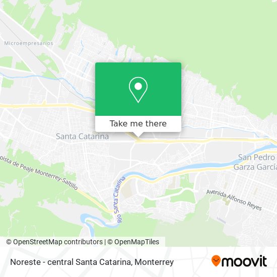 Noreste - central Santa Catarina map