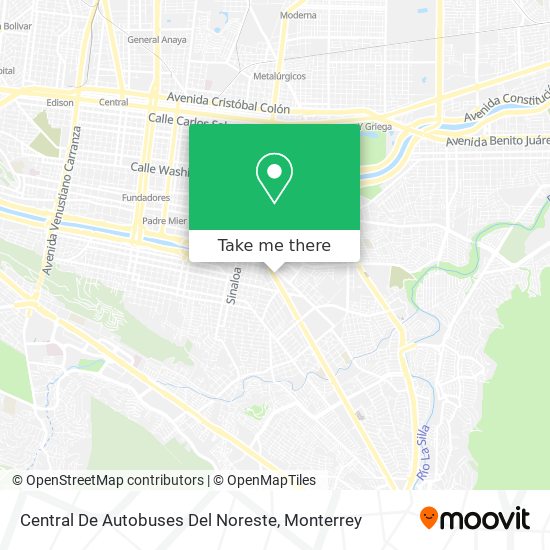Central De Autobuses Del Noreste map