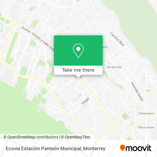 Ecovía Estación Panteón Municipal map