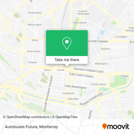 Autobuses Futura map