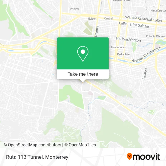Ruta 113 Tunnel map