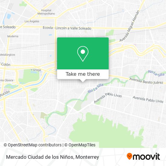 Mercado Ciudad de los Niños map