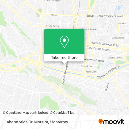 How to get to Laboratorios Dr. Moreira in Monterrey by Bus or Metrorrey?