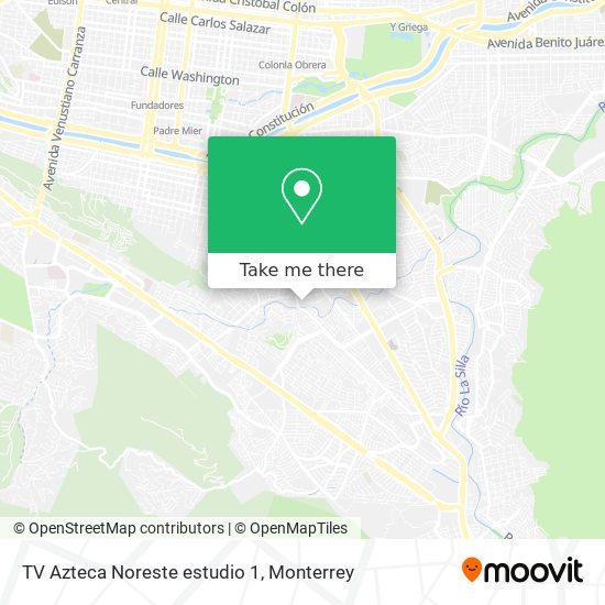 TV Azteca Noreste estudio 1 map