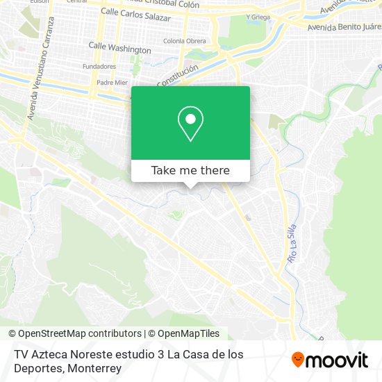 TV Azteca Noreste estudio 3 La Casa de los Deportes map