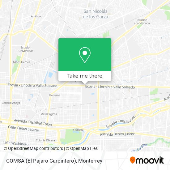 COMSA (El Pájaro Carpintero) map