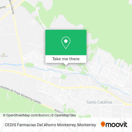 Mapa de CEDIS Farmacias Del Ahorro Monterrey