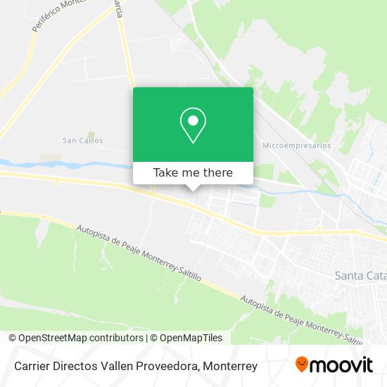 Carrier Directos Vallen Proveedora map
