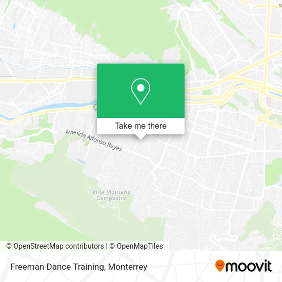 Freeman Dance Training map