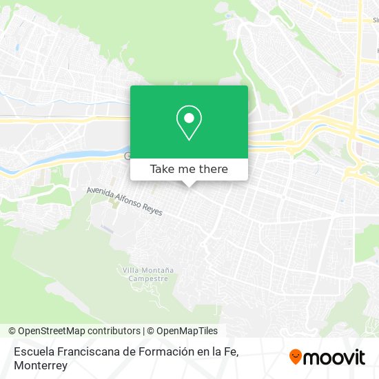 Mapa de Escuela Franciscana de Formación en la Fe