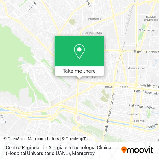 Centro Regional de Alergia e Inmunología Clínica (Hospital Universitario UANL) map