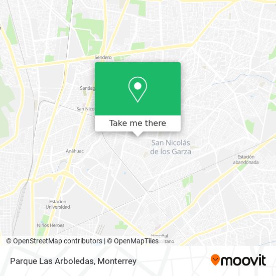 Parque Las Arboledas map