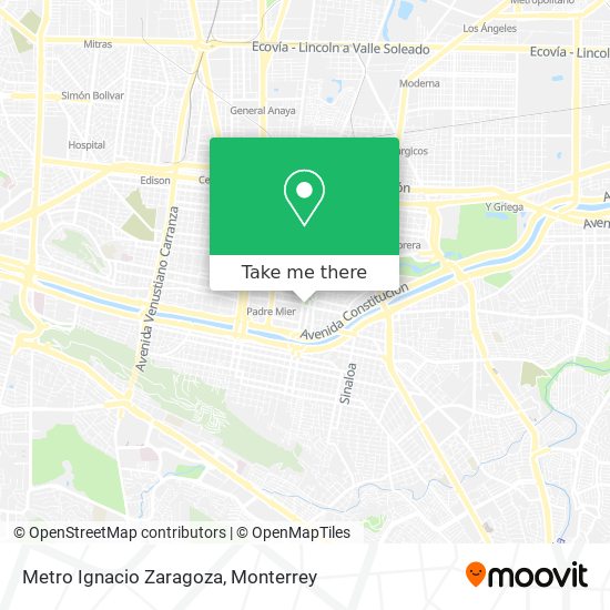 Mapa de Metro Ignacio Zaragoza