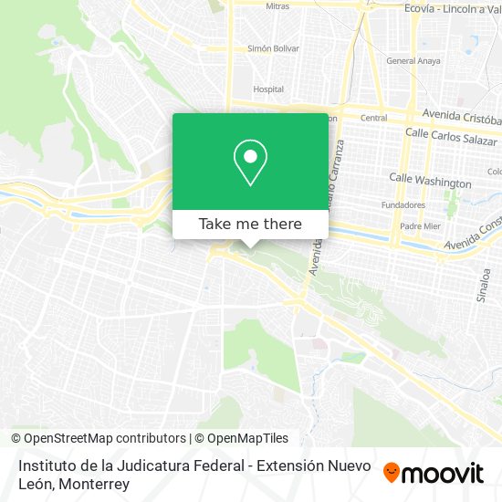 Mapa de Instituto de la Judicatura Federal - Extensión Nuevo León